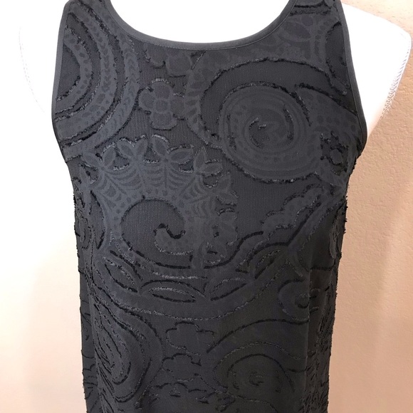 Loft Black Sleeveless Swing Dress 4P - Picture 3 of 8